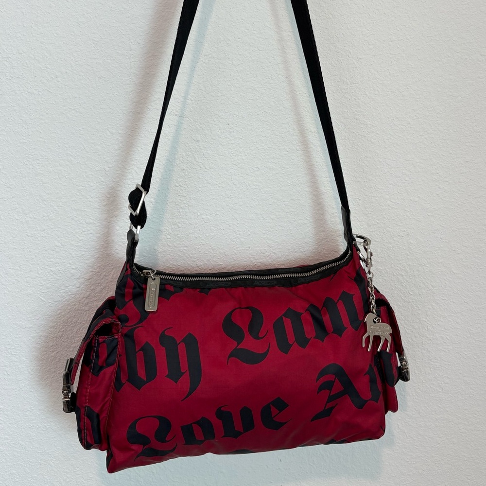 L.A.M.B. Gwen Stefani x LeSportSac Side-Pocket Tote Bag with Silver Keychain